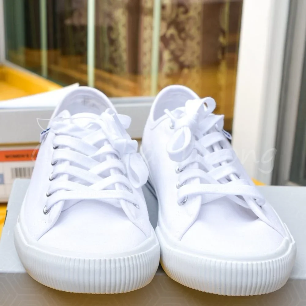 Hurley Ladies' Lace-Up Canvas Shoe‎ White